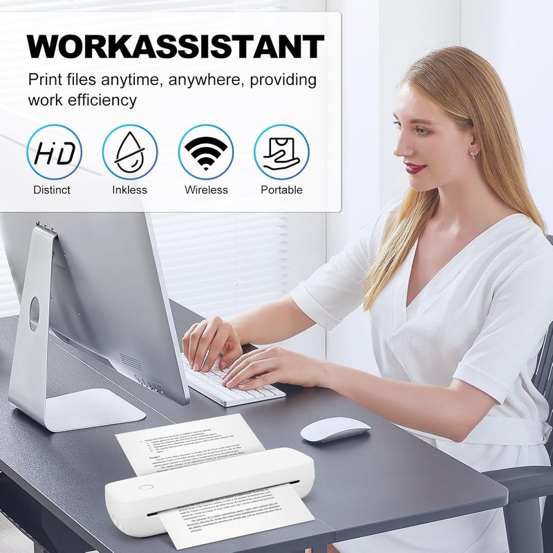 GOTOTOP Shipping Label Printer, Thermal Lable Printer, Portable Inkless Printer for Small Business,High Speed Sticker for Commercial Grade Shipping Packages for 57Mm to 216Mm - Image 5